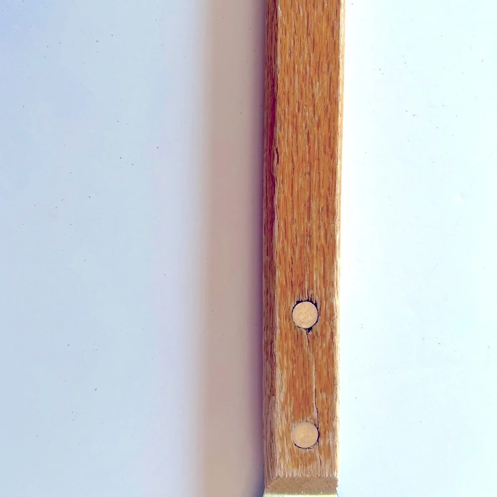 Weathered Professional Stainless Steel BBQ Spatula and Tongs with Wooden Handles